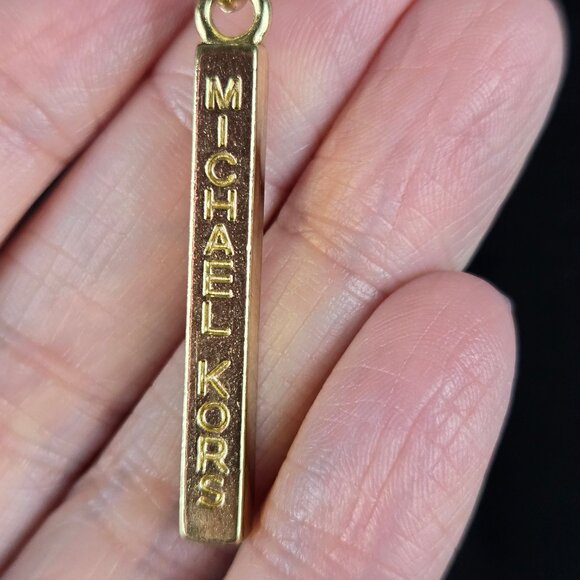 MICHAEL Michael Kors Size Small Black Shift Dress Chain Tassel Split V-neck - Picture 3 of 11